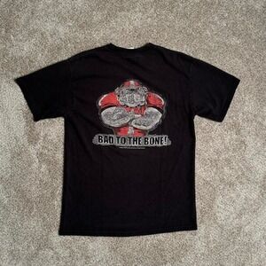 00s BLACK PORT AND COMPANY "BAD TO‎ THE BONE" GRAPHIC TEE